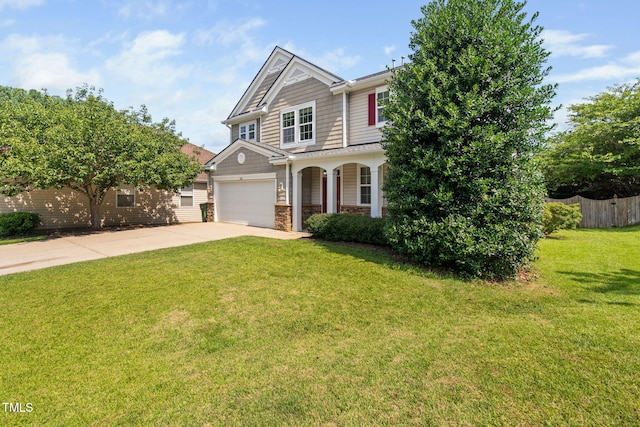 200 Woodvale Way, Fuquay Varina, NC 27526 - craftsman inspired home with concrete driveway and stone siding