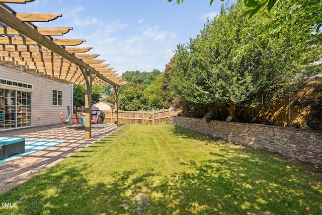 200 Woodvale Way, Fuquay Varina, NC 27526 - fenced backyard with a pergola and a patio area