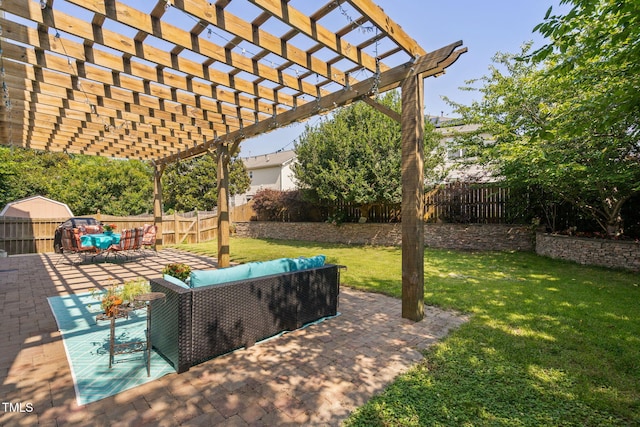 200 Woodvale Way, Fuquay Varina, NC 27526 - fenced backyard with a pergola and a patio area