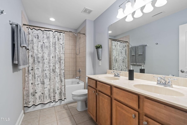 200 Woodvale Way, Fuquay Varina, NC 27526 - full bathroom featuring tile patterned floors, shower / bath combo, and double vanity