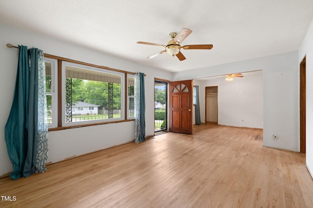 218 Forestville Rd, Wake Forest, NC 27587 - empty room featuring a ceiling fan and light wood finished floors