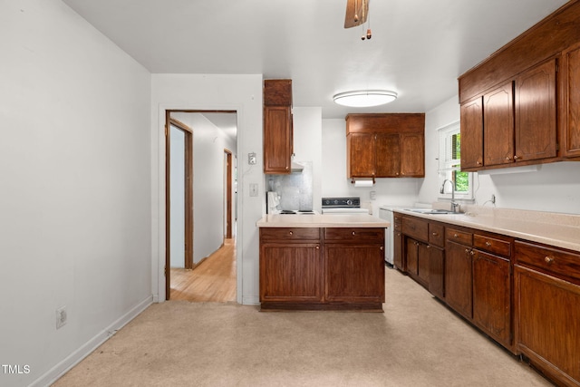 218 Forestville Rd, Wake Forest, NC 27587 - kitchen with light countertops, dishwashing machine, and range
