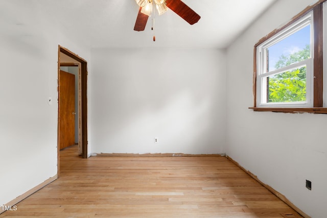 218 Forestville Rd, Wake Forest, NC 27587 - empty room with ceiling fan and light wood-style flooring