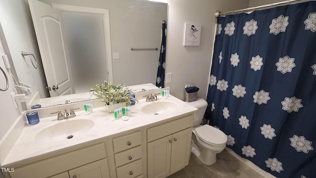 966 Airedale Trl, Garner, NC 27529 - full bathroom with double vanity and curtained shower