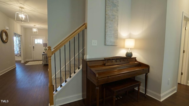 966 Airedale Trl, Garner, NC 27529 - stairway featuring wood finished floors and baseboards