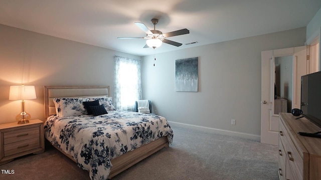 966 Airedale Trl, Garner, NC 27529 - bedroom featuring light carpet and ceiling fan