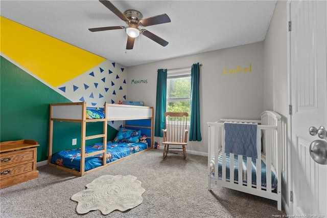 6108 Lonestar Rd, Fayetteville, NC 28303 - bedroom with carpet and ceiling fan