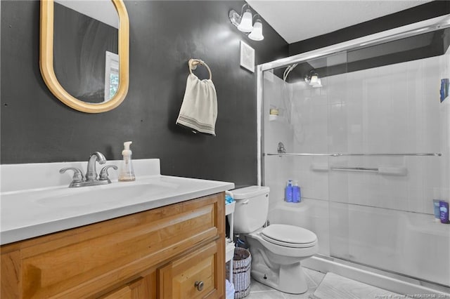 6108 Lonestar Rd, Fayetteville, NC 28303 - full bathroom with vanity, combined bath / shower with glass door, and tile patterned floors