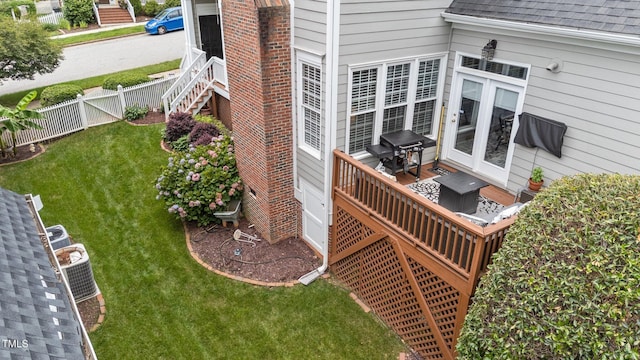 124 Kingsport Rd, Holly Springs, NC 27540 - exterior space featuring stairway and area for grilling