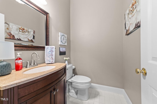 124 Kingsport Rd, Holly Springs, NC 27540 - half bathroom with tile patterned floors and vanity