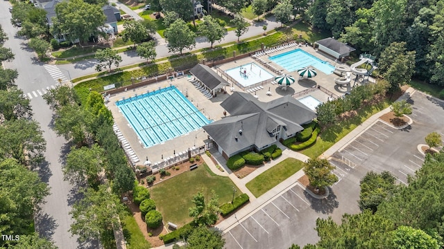124 Kingsport Rd, Holly Springs, NC 27540 - aerial view of a pool