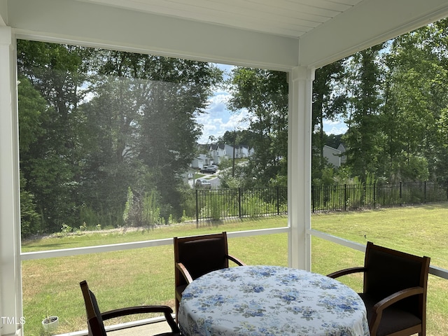 2417 Tobacco Root Dr, Raleigh, NC 27616 - sunroom / solarium with outdoor dining area