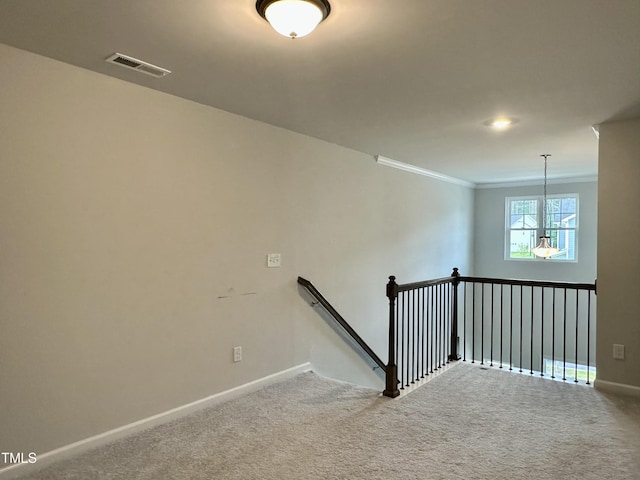 2417 Tobacco Root Dr, Raleigh, NC 27616 - empty room with ornamental molding and carpet floors