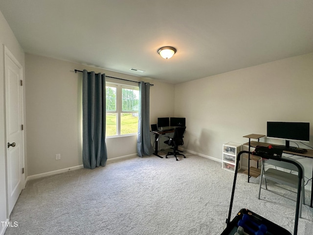 2417 Tobacco Root Dr, Raleigh, NC 27616 - office area with baseboards and carpet flooring