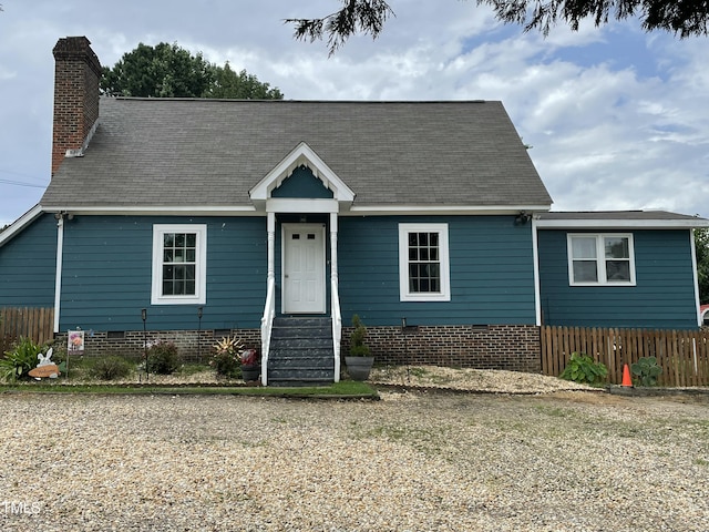 3129 Skycrest Dr, Raleigh, NC 27604 - view of front of property with a chimney and crawl space