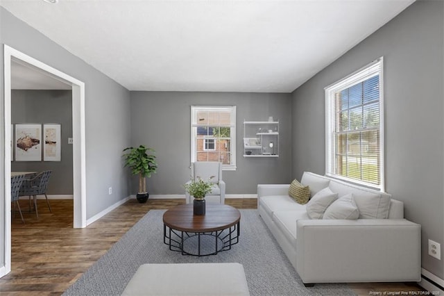 6547 Amanda Cir, Fayetteville, NC 28304 - living room with wood finished floors and baseboards