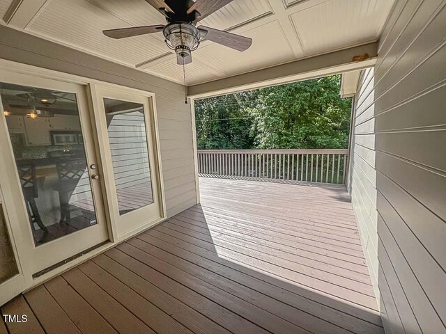 5500 Fortunes Ridge Dr Unit 94C, Durham, NC 27713 - deck with a ceiling fan