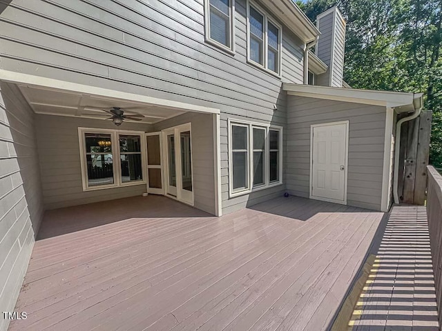 5500 Fortunes Ridge Dr Unit 94C, Durham, NC 27713 - wooden terrace featuring ceiling fan