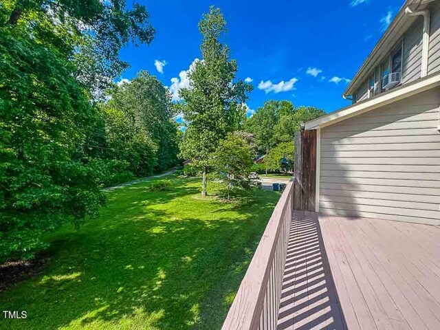 5500 Fortunes Ridge Dr Unit 94C, Durham, NC 27713 - view of grassy yard with a wooden deck