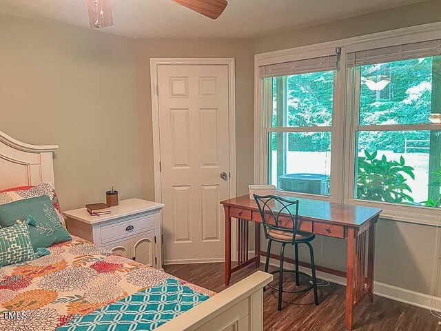 5500 Fortunes Ridge Dr Unit 94C, Durham, NC 27713 - bedroom featuring dark wood-style floors and baseboards