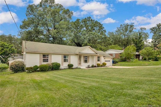 262 Shads Ford Blvd, Fayetteville, NC 28314 - single story home with an attached garage, concrete driveway, and a front yard