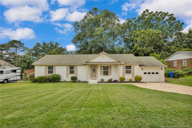262 Shads Ford Blvd, Fayetteville, NC 28314 - ranch-style home featuring a garage, a front lawn, and concrete driveway