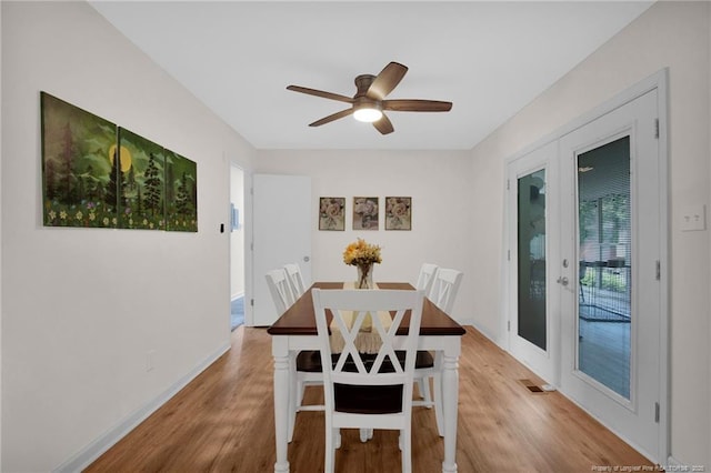262 Shads Ford Blvd, Fayetteville, NC 28314 - dining space with light wood-style flooring and ceiling fan