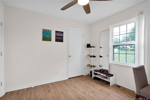 262 Shads Ford Blvd, Fayetteville, NC 28314 - living area with ceiling fan and light wood-style floors