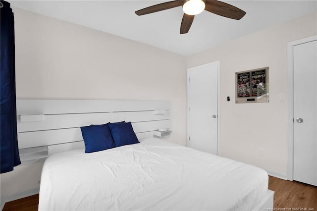 262 Shads Ford Blvd, Fayetteville, NC 28314 - bedroom featuring wood finished floors and ceiling fan