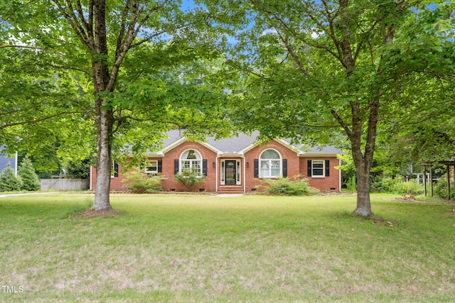 5405 Doemont Dr, Apex, NC 27539 - ranch-style house featuring crawl space and brick siding