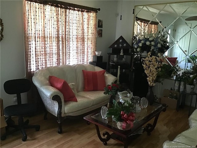 108 Thurlow St, Red Springs, NC 28377 - living room featuring wood finished floors