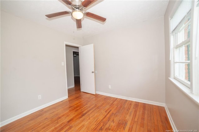 6310 Glenlea Cir, Fayetteville, NC 28314 - spare room with light wood-style flooring, plenty of natural light, and a ceiling fan