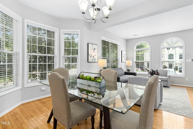 5545 Crabtree Park Ct, Raleigh, NC 27612 - dining room featuring a chandelier and hardwood / wood-style floors