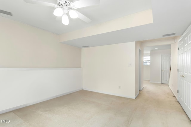 5545 Crabtree Park Ct, Raleigh, NC 27612 - empty room with light carpet and a ceiling fan