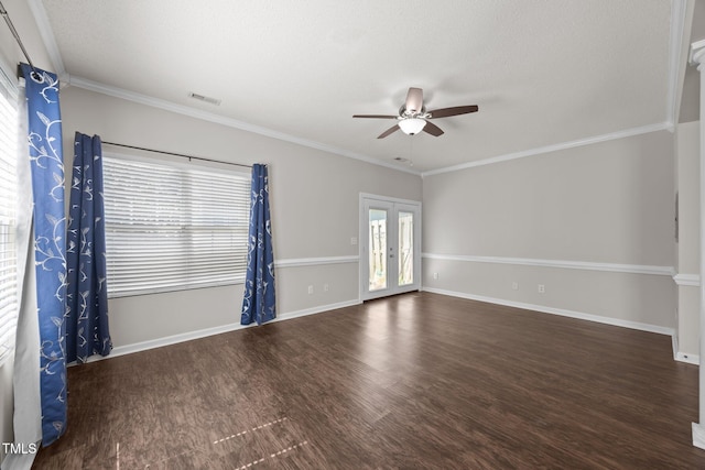 3408 Sosa Rd, Raleigh, NC 27610 - unfurnished room with a ceiling fan, wood finished floors, and ornamental molding