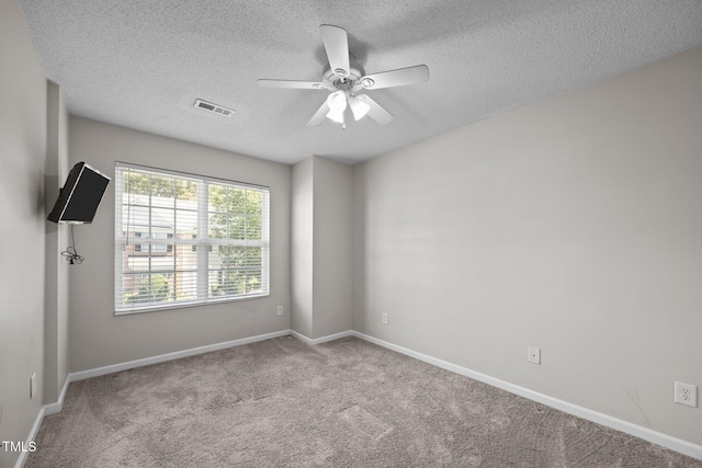 3408 Sosa Rd, Raleigh, NC 27610 - carpeted spare room with ceiling fan and a textured ceiling