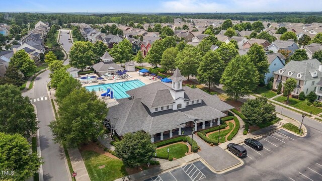 1172 Pemberly Ave, Morrisville, NC 27560 - aerial view of residential area with a pool area