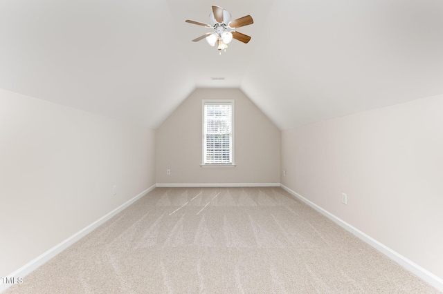 202 Chapel Valley Ln, Apex, NC 27502 - additional living space featuring carpet floors, lofted ceiling, and ceiling fan