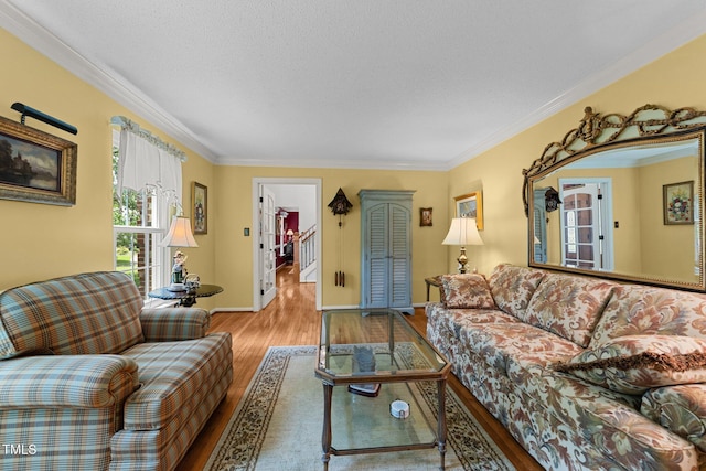 116 Lost Tree Ln, Cary, NC 27513 - living room featuring crown molding and wood finished floors