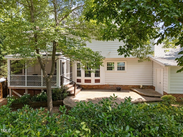 116 Lost Tree Ln, Cary, NC 27513 - back of house with entry steps and a patio area