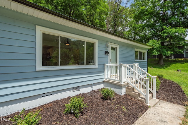 1605 Nixon St, Durham, NC 27707 - view of front of house with crawl space and a front lawn