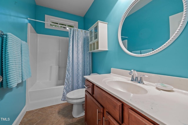 8116 Mosby Way, Willow Springs, NC 27592 - full bathroom with vanity, shower / bathtub combination with curtain, and tile patterned flooring