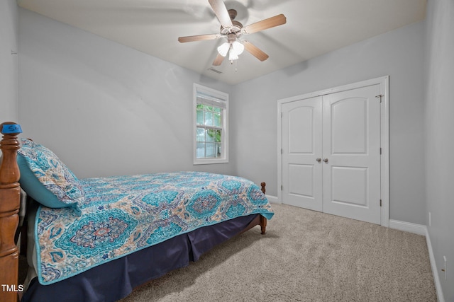 8116 Mosby Way, Willow Springs, NC 27592 - carpeted bedroom with a closet and a ceiling fan