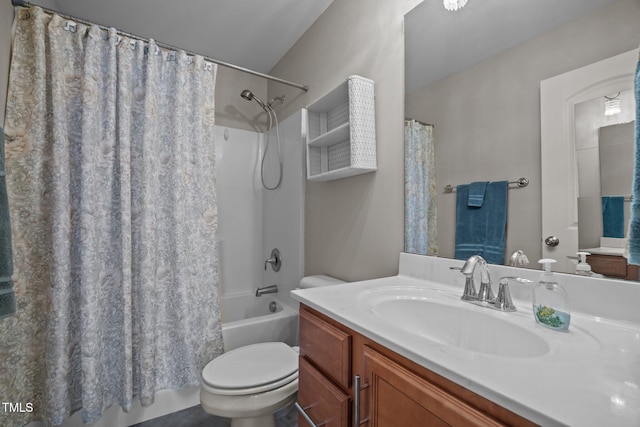 8116 Mosby Way, Willow Springs, NC 27592 - bathroom with vanity and shower / tub combo with curtain
