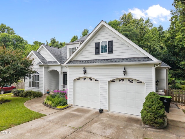 8116 Mosby Way, Willow Springs, NC 27592 - traditional home featuring a shingled roof, concrete driveway, and a garage