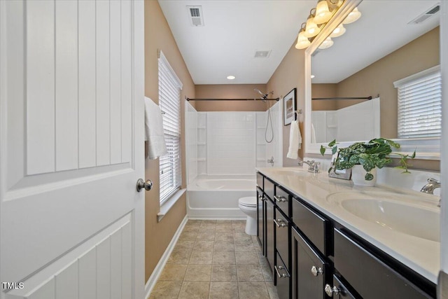 504 Gumview Cir, Fuquay Varina, NC 27526 - full bath featuring double vanity and  shower combination