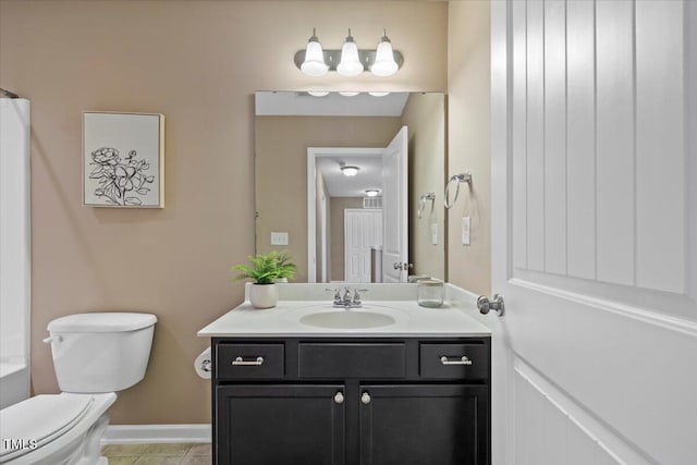 504 Gumview Cir, Fuquay Varina, NC 27526 - full bath featuring vanity, a shower, and tile patterned flooring