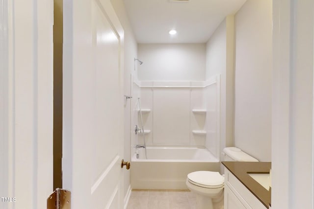 2735 Hunter Woods Dr # 571, Apex, NC 27502 - full bath featuring vanity, tile patterned floors, shower / tub combination, and recessed lighting