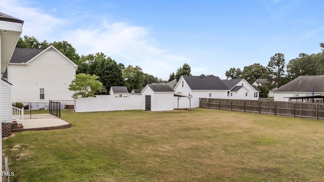4408 Highmeadow Ln N, Wilson, NC 27896 - fenced backyard featuring a shed and a patio