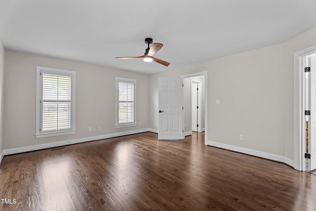4408 Highmeadow Ln N, Wilson, NC 27896 - empty room featuring ceiling fan and wood finished floors
